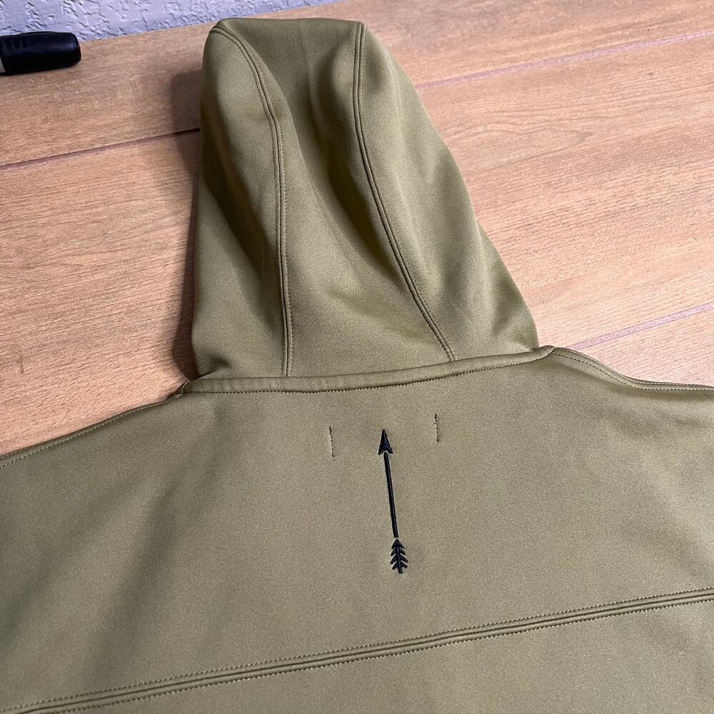 Born Primitive Outdoor Hoodie Jacket Green Full Zip Performance Mens M Logo - Picture 9 of 14